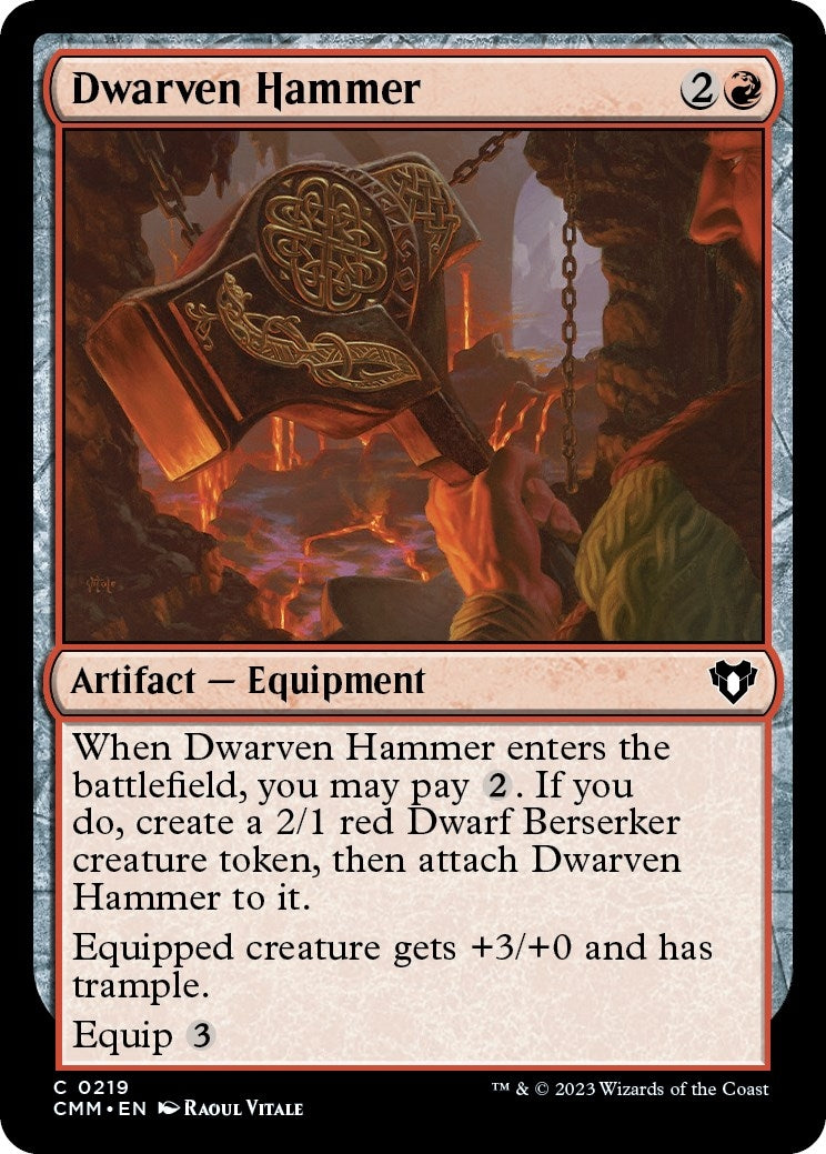 Image for Dwarven Hammer (219) (CMM) - Magic: The Gathering