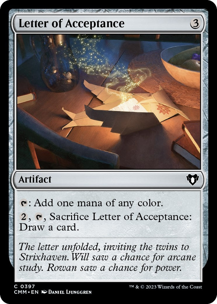 Image for Letter of Acceptance (397) (CMM) - Magic: The Gathering