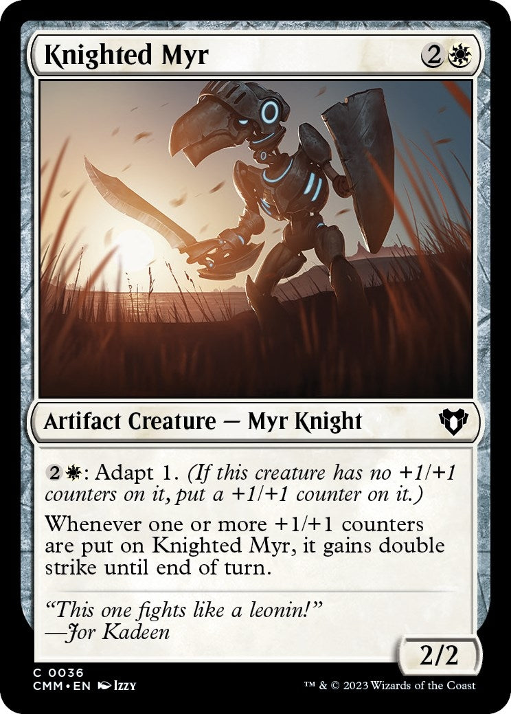 Image for Knighted Myr (36) (CMM) - Magic: The Gathering