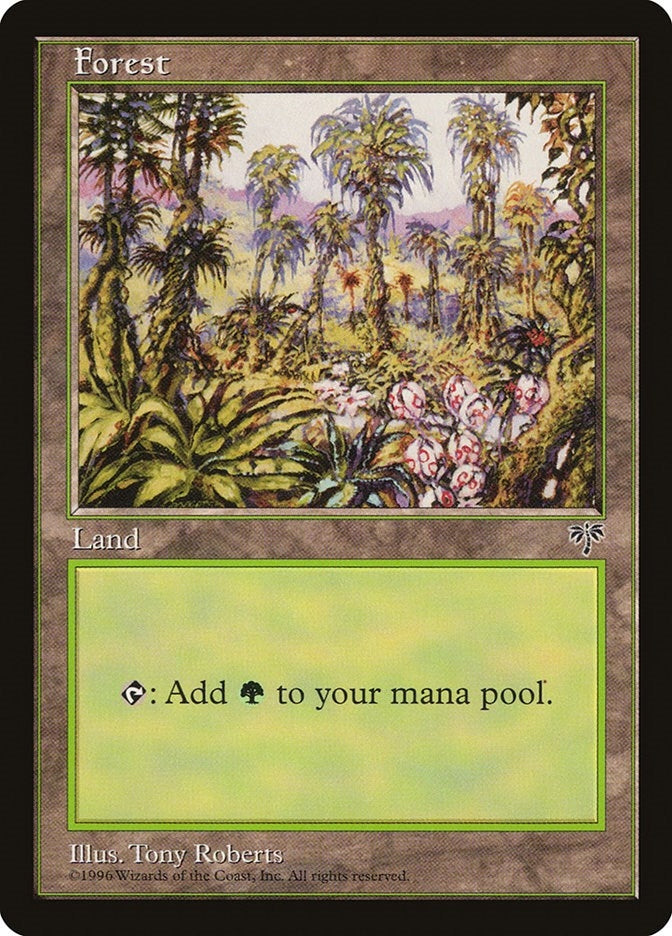 Image for Forest (Pink Flowers Right) (MIR) - Magic: The Gathering