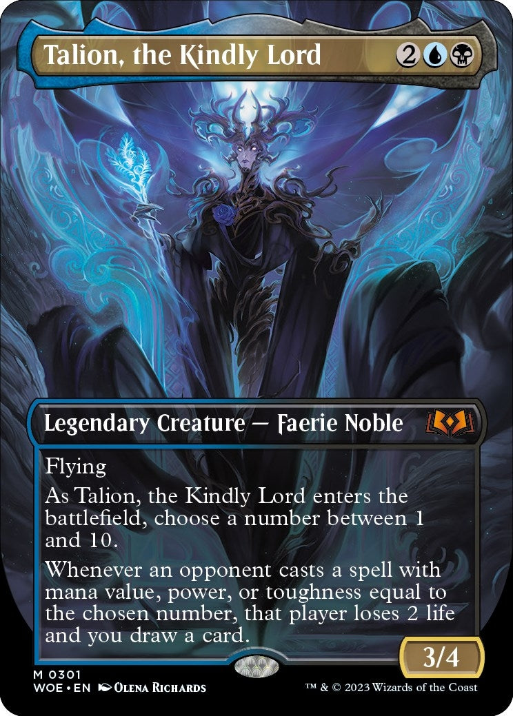 Image for Talion, the Kindly Lord (Borderless) (301) (WOE) - Magic: The Gathering
