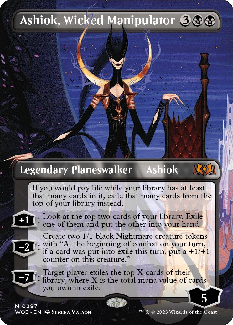 Image for Ashiok, Wicked Manipulator (Borderless) (297) (WOE) - Magic: The Gathering