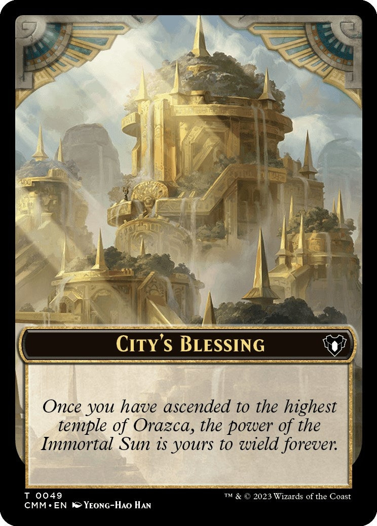 Image for City's Blessing // Dragon Egg Double-Sided Token (49 // 22) (CMM) - Magic: The Gathering