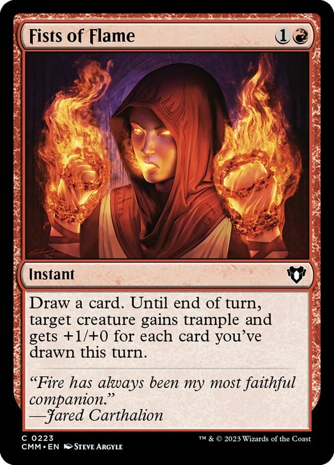 Image for Fists of Flame (223) (CMM) - Magic: The Gathering