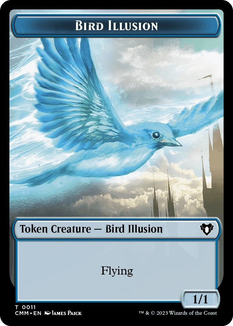 Image for City's Blessing // Bird Illusion Double-Sided Token (49 // 11) (CMM) - Magic: The Gathering