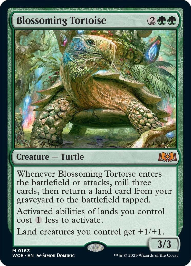 Image for Blossoming Tortoise (163) (WOE) - Magic: The Gathering