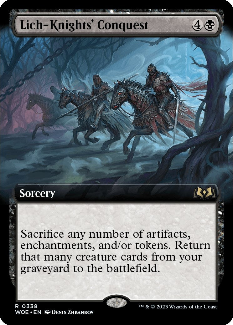 Image for Lich-Knights' Conquest (Extended Art) (338) (WOE) - Magic: The Gathering