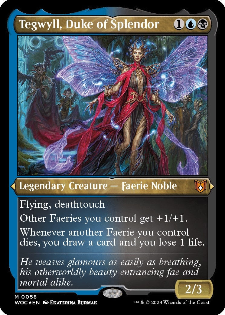 Image for Tegwyll, Duke of Splendor (Display Commander) - Thick Stock (58) (WOC) - Magic: The Gathering