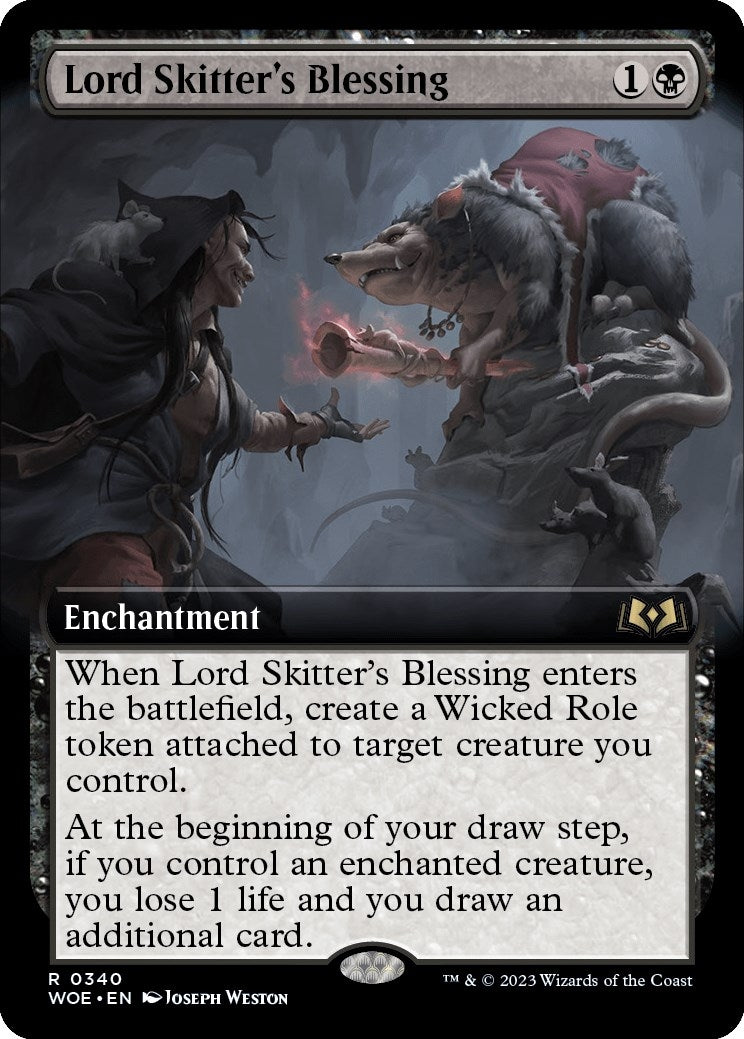 Image for Lord Skitter's Blessing (Extended Art) (340) (WOE) - Magic: The Gathering