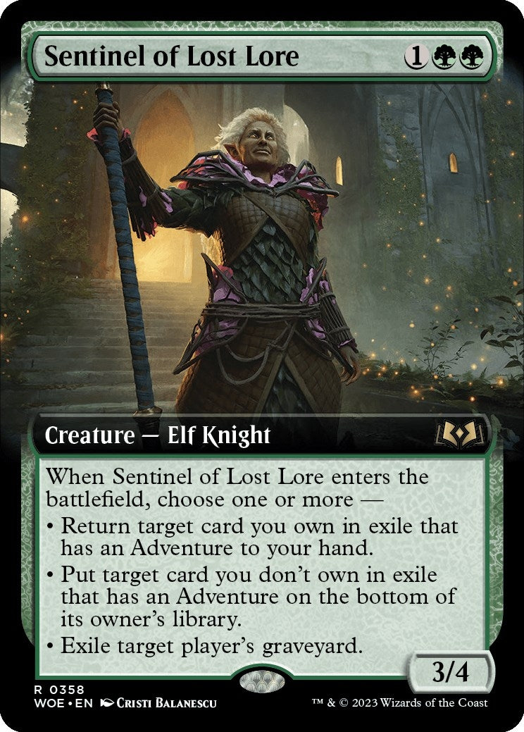 Image for Sentinel of Lost Lore (Extended Art) (358) (WOE) - Magic: The Gathering