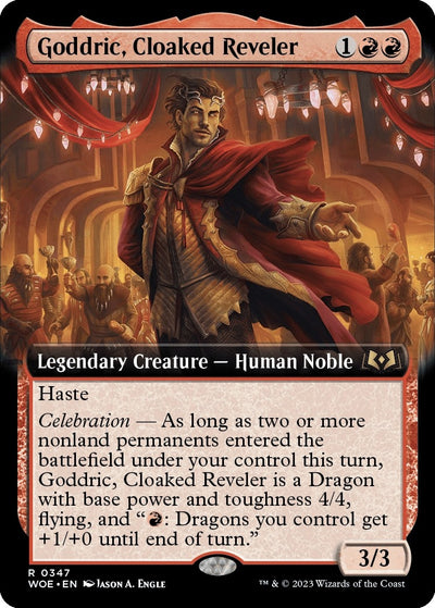 Goddric, Cloaked Reveler (Extended Art) (347) (WOE)