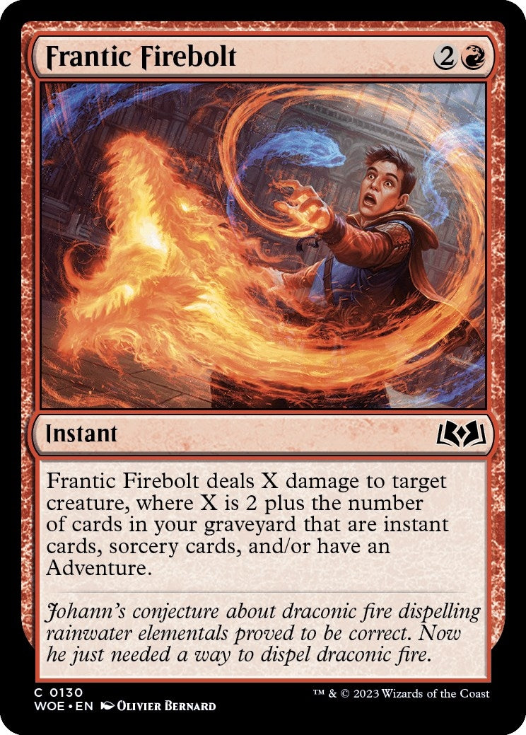 Image for Frantic Firebolt (130) (WOE) - Magic: The Gathering