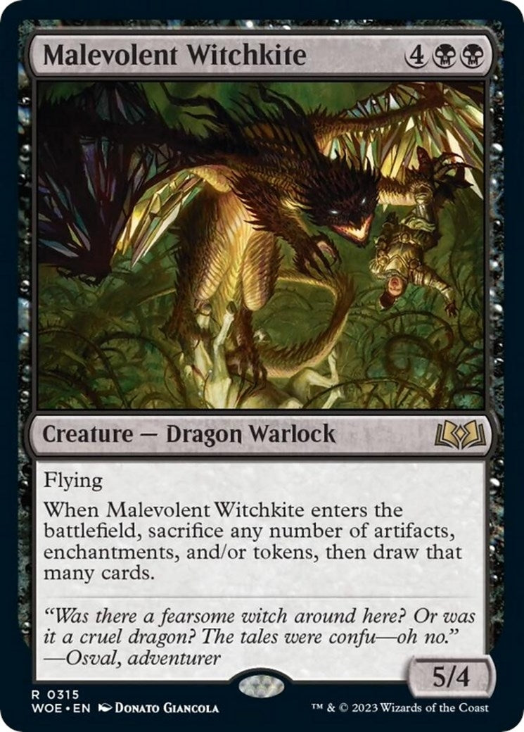 Image for Malevolent Witchkite (315) (WOE) - Magic: The Gathering