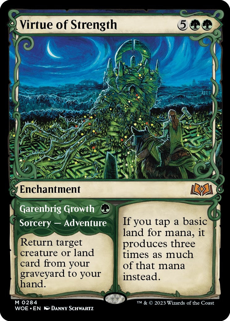 Image for Virtue of Strength (Showcase) (284) (WOE) - Magic: The Gathering
