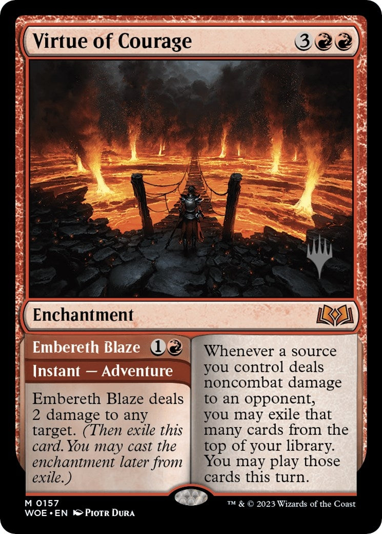 Image for Virtue of Courage (157) (PPWOE) - Magic: The Gathering