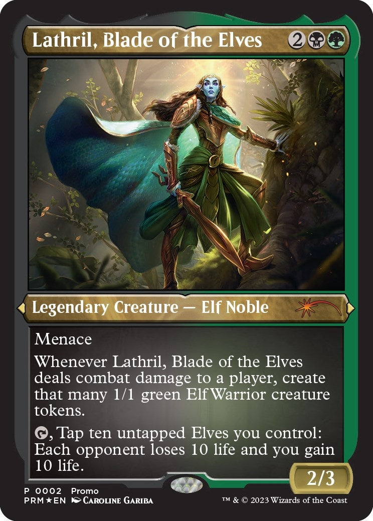 Image for Lathril, Blade of the Elves (Foil Etched) (2) (MEDIA) - Magic: The Gathering