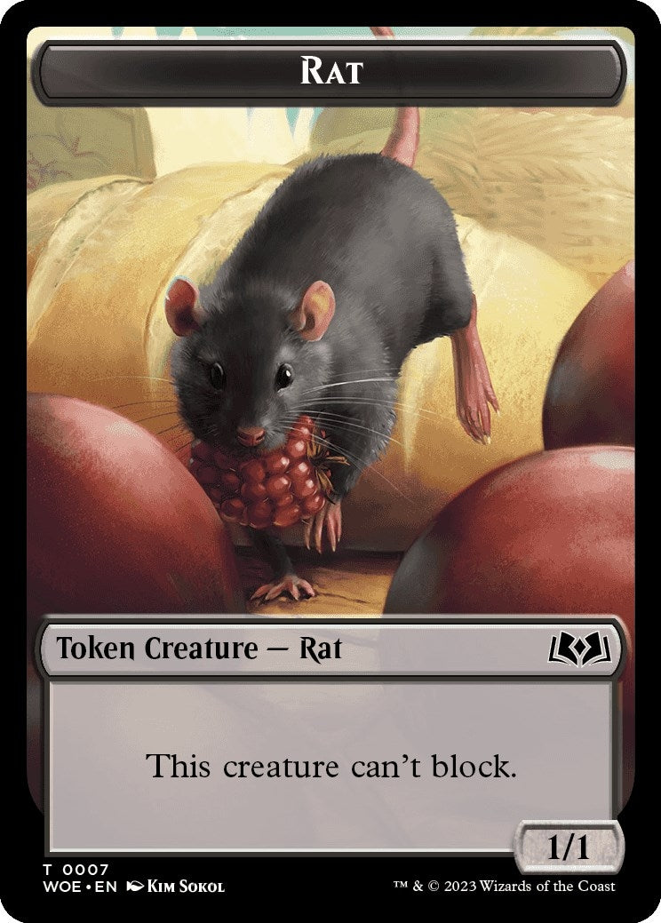 Image for Rat Token (7) (WOE) - Magic: The Gathering