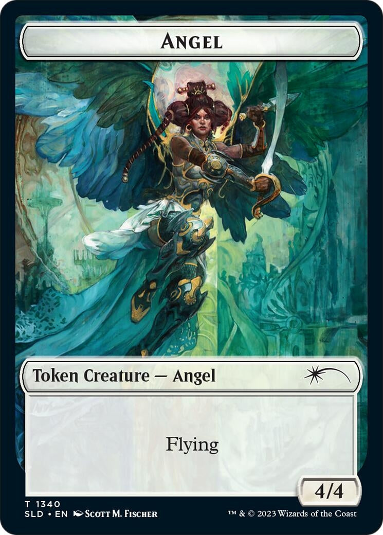 Image for Angel (SLD) // Soldier (CMR) Double-sided Token (1340 // 2) (SLD) - Magic: The Gathering