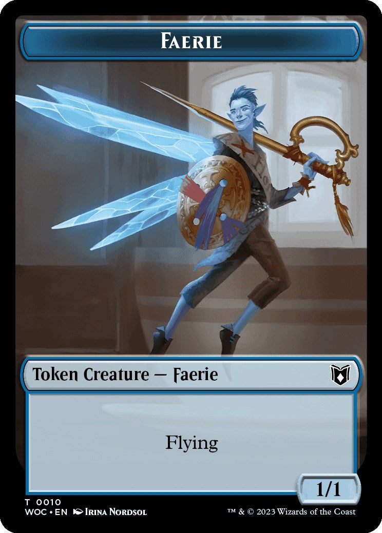 Image for Faerie // Saproling Double-Sided Token (10 // 15) (WOC) - Magic: The Gathering