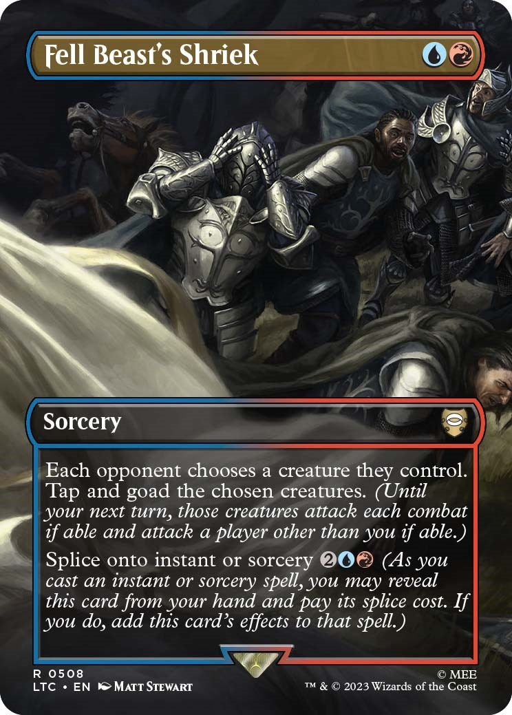 Image for Fell Beast's Shriek (Borderless) (508) (LTC) - Magic: The Gathering