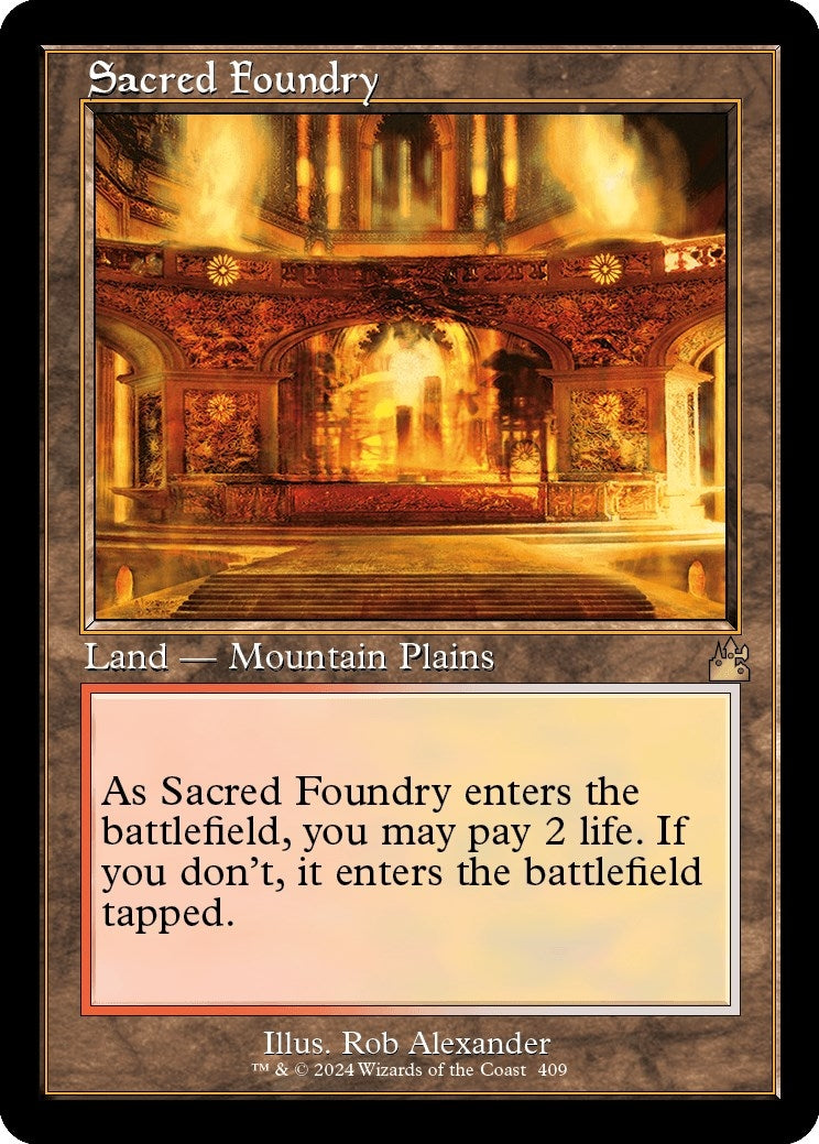 Image for Sacred Foundry (Retro Frame) (409) (RVR) - Magic: The Gathering