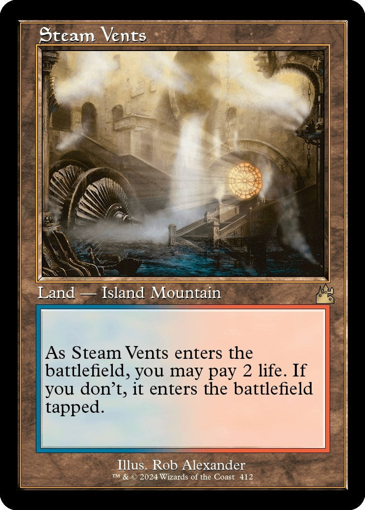 Image for Steam Vents (Retro Frame) (412) (RVR) - Magic: The Gathering