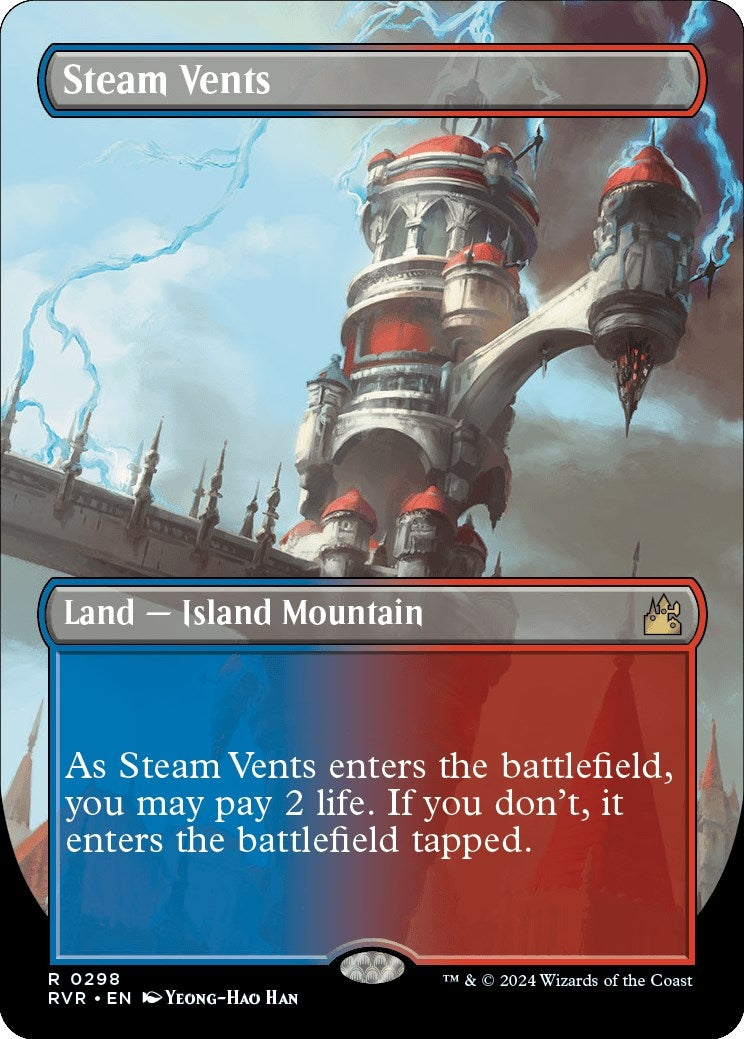 Image for Steam Vents (Borderless) (298) (RVR) - Magic: The Gathering
