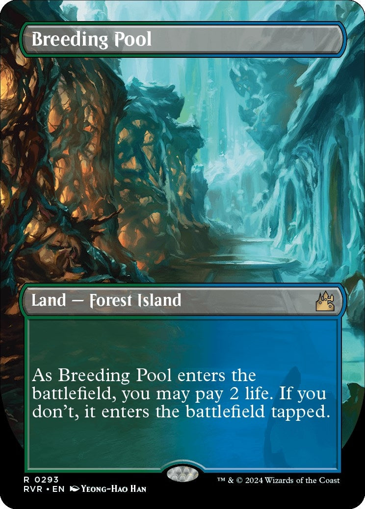 Image for Breeding Pool (Borderless) (293) (RVR) - Magic: The Gathering