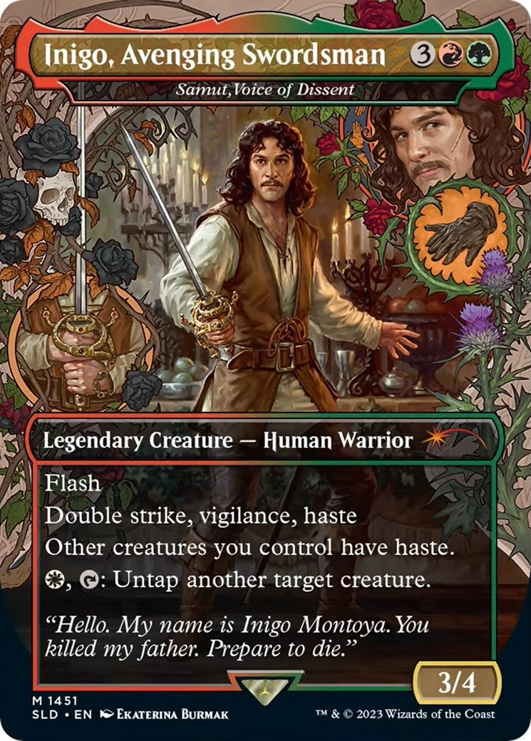 Image for Inigo, Avenging Swordsman - Samut, Voice of Dissent (1451) (SLD) - Magic: The Gathering