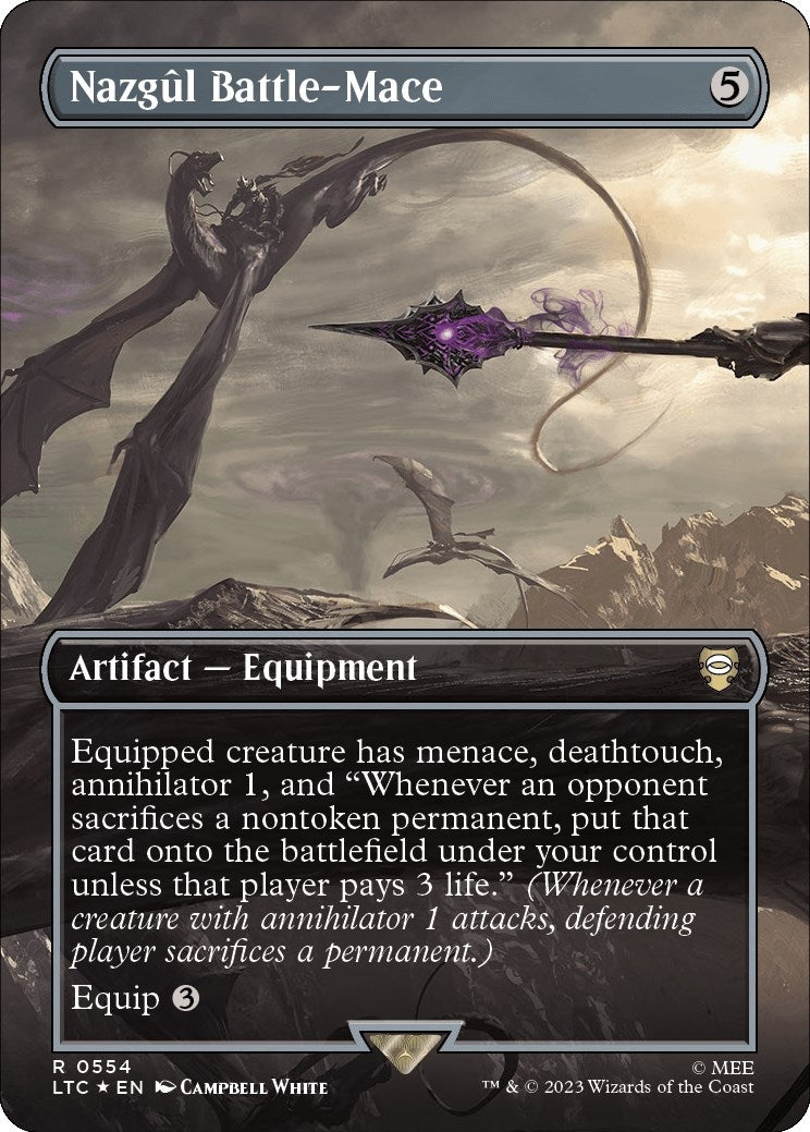 Image for Nazgul Battle-Mace (Borderless) (Surge Foil) (554) (LTC) - Magic: The Gathering
