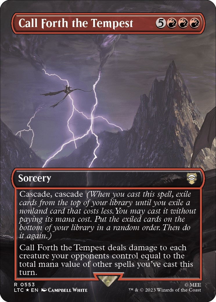 Image for Call Forth the Tempest (Borderless) (Surge Foil) (553) (LTC) - Magic: The Gathering
