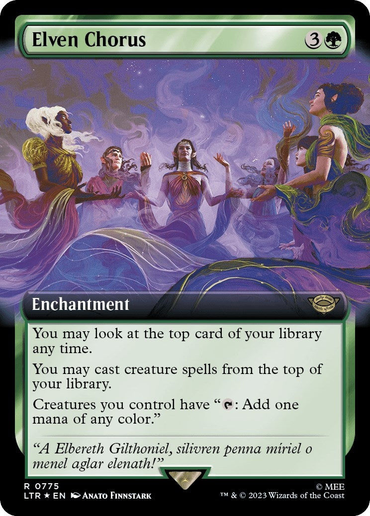 Image for Elven Chorus (Extended Art) (Surge Foil) (775) (LTR) - Magic: The Gathering