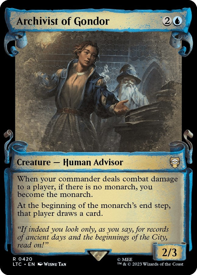 Image for Archivist of Gondor (Showcase Scrolls) (420) (LTC) - Magic: The Gathering