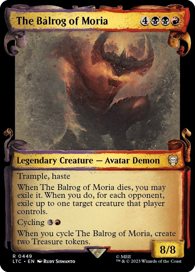 Image for The Balrog of Moria (Showcase Scrolls) (449) (LTC) - Magic: The Gathering