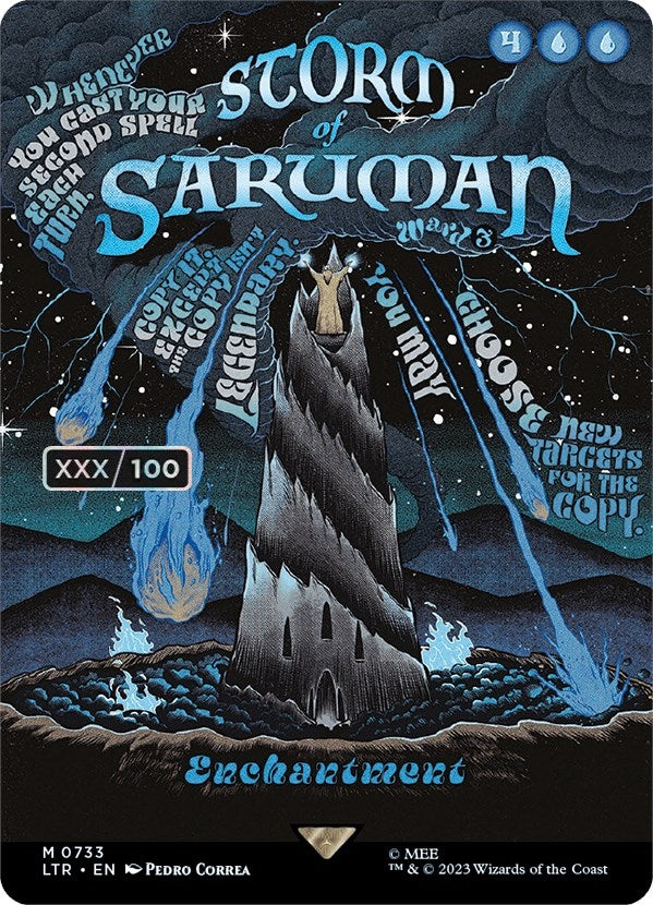 Image for Storm of Saruman (Borderless Poster) (Serial Numbered) (733) (LTR) - Magic: The Gathering