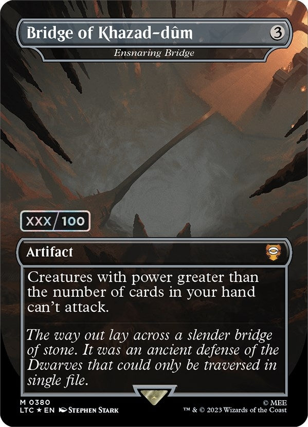 Image for Bridge of Khazad-dum - Ensnaring Bridge (Borderless) (Serial Numbered) (380) (LTC) - Magic: The Gathering