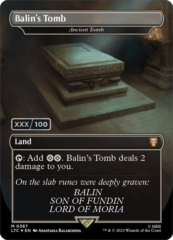 Image for Balin's Tomb - Ancient Tomb (Borderless) (Serial Numbered) (387) (LTC) - Magic: The Gathering