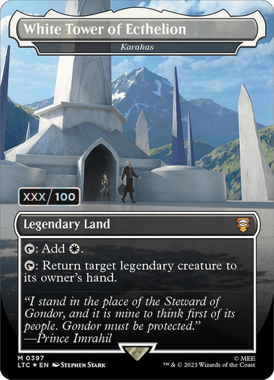 White Tower of Ecthelion - Karakas (Borderless) (Serial Numbered) (397) (LTC)