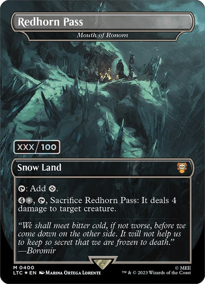 Redhorn Pass - Mouth of Ronom (Borderless) (Serial Numbered) (400) (LTC)