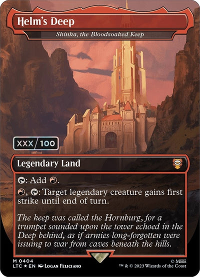 Helm's Deep - Shinka, the Bloodsoaked Keep (Borderless) (Serial Numbered) (404) (LTC)