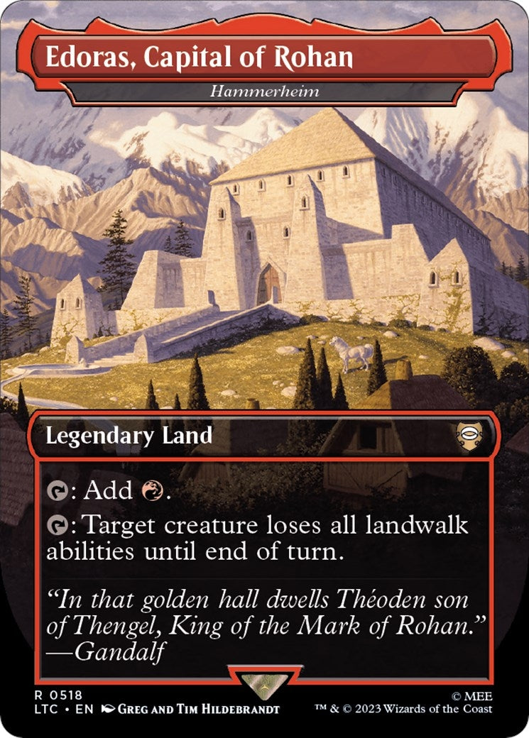 Image for Edoras, Capital of Rohan - Hammerheim (Borderless) (518) (LTC) - Magic: The Gathering