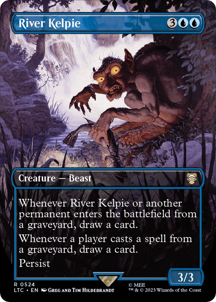 Image for River Kelpie (Borderless) (524) (LTC) - Magic: The Gathering