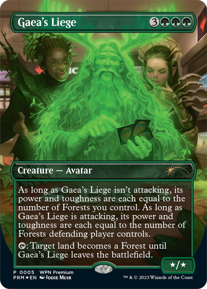 Image for Gaea's Liege (Borderless) (5) (WPN) - Magic: The Gathering