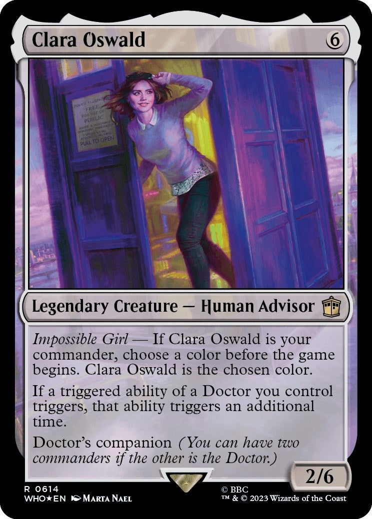 Image for Clara Oswald (Surge Foil) (614) (WHO) - Magic: The Gathering