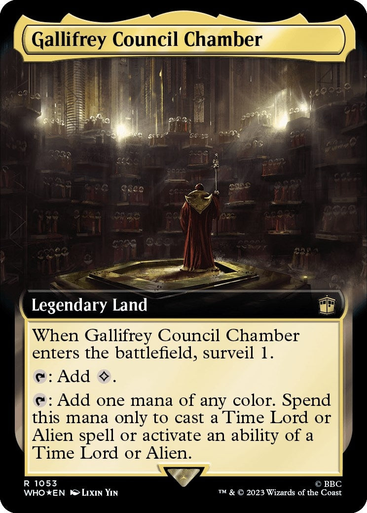 Image for Gallifrey Council Chamber (Extended Art) (Surge Foil) (1053) (WHO) - Magic: The Gathering