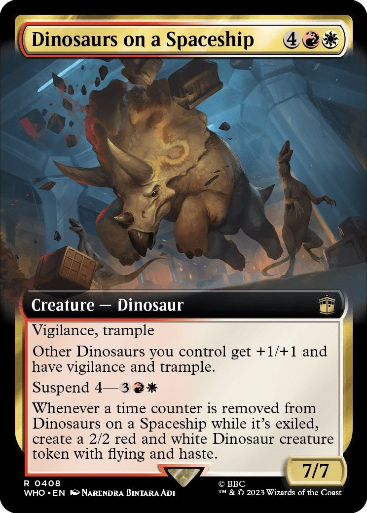 Image for Dinosaurs on a Spaceship (Extended Art) (408) (WHO) - Magic: The Gathering