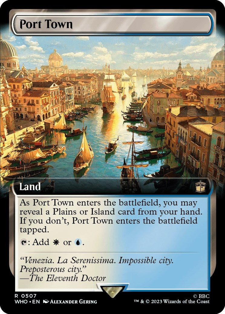 Image for Port Town (Extended Art) (507) (WHO) - Magic: The Gathering