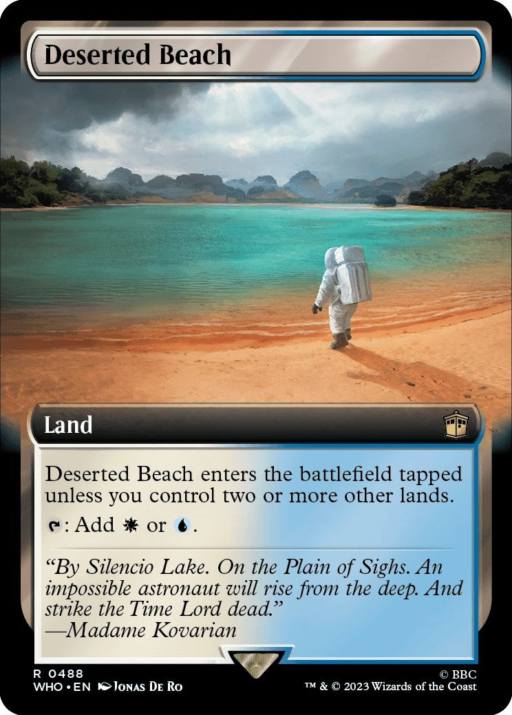 Image for Deserted Beach (Extended Art) (488) (WHO) - Magic: The Gathering