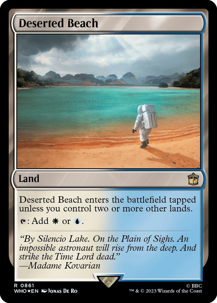 Image for Deserted Beach (Surge Foil) (861) (WHO) - Magic: The Gathering