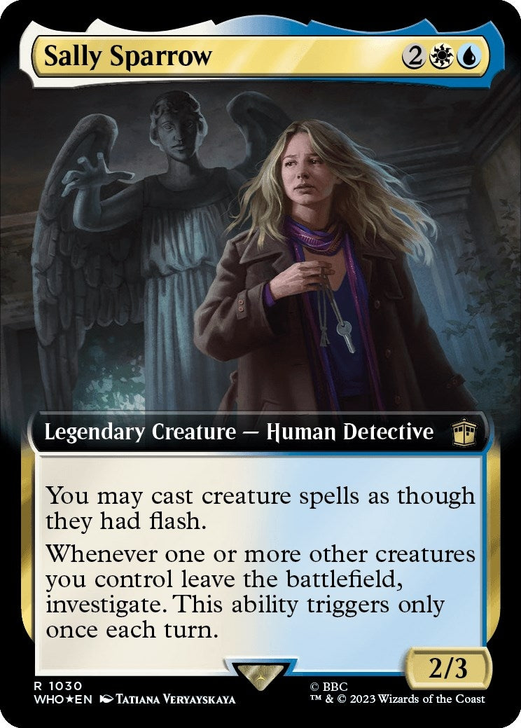 Image for Sally Sparrow (Extended Art) (Surge Foil) (1030) (WHO) - Magic: The Gathering
